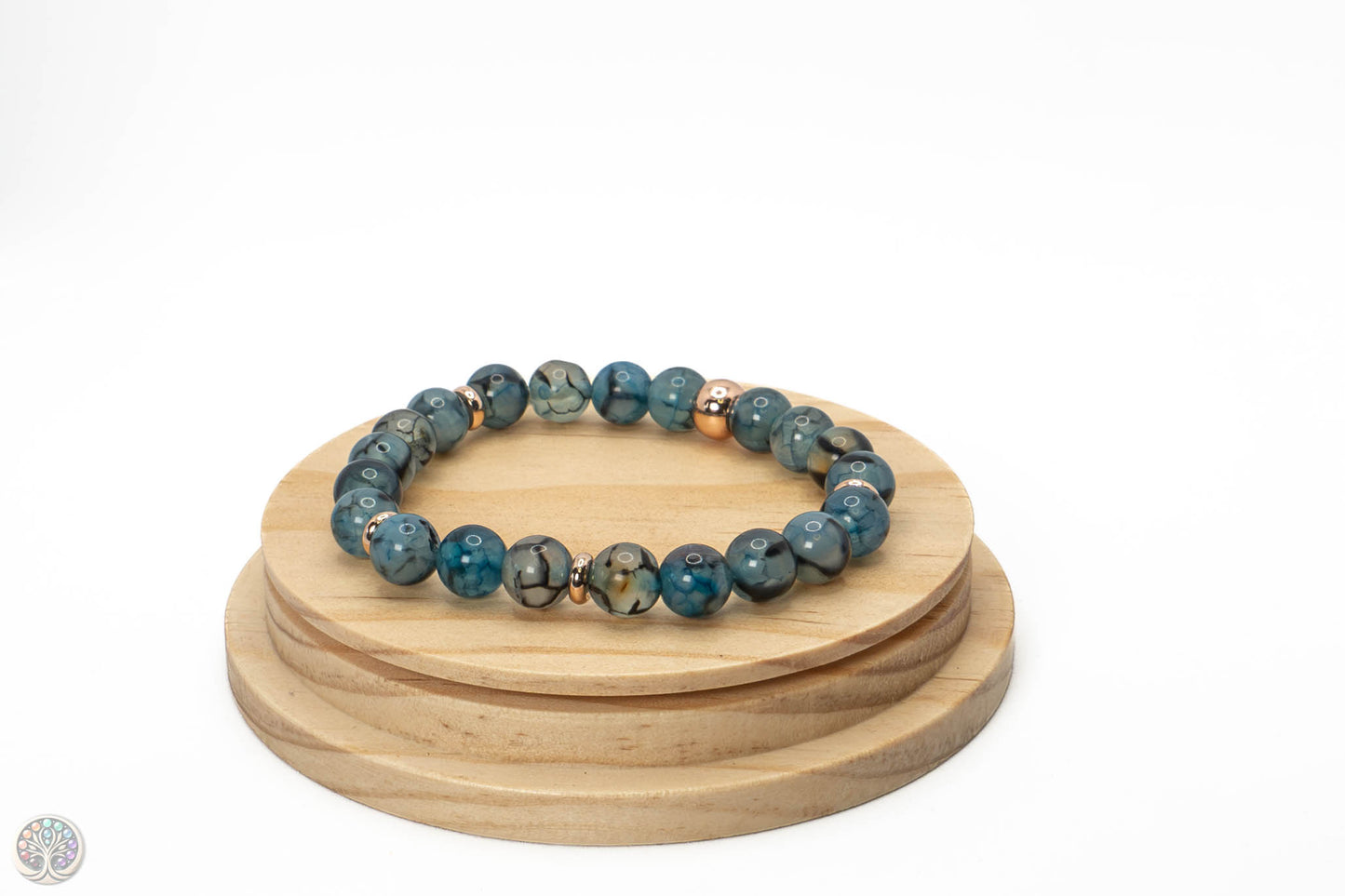 Bracelet en Agate Veine de dragon - 18cm / 8mm