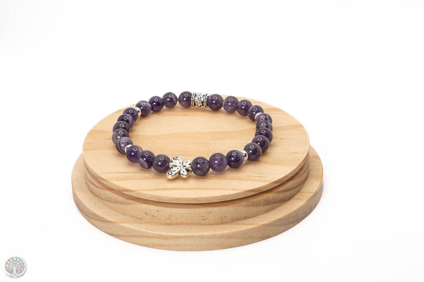 Bracelet en Améthyste Chevron - 18cm / 6mm