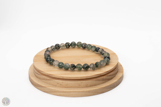 Bracelet en Agate Mousse - 18cm / 6mm