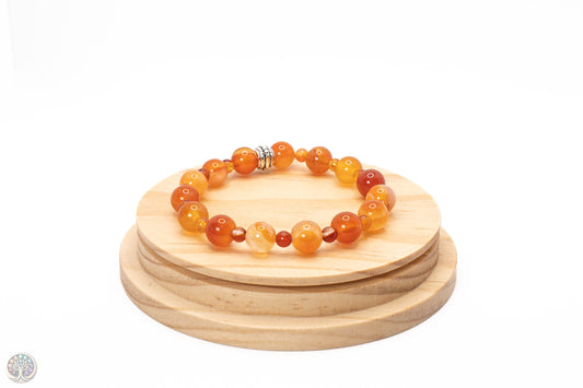 Bracelet en Cornaline - 18cm / 8 et 4mm