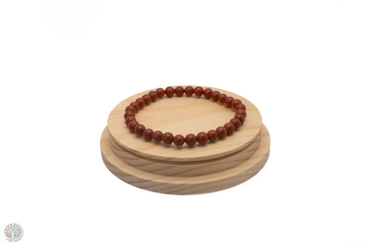 Bracelet en Jaspe rouge / 18 cm en 6 mm