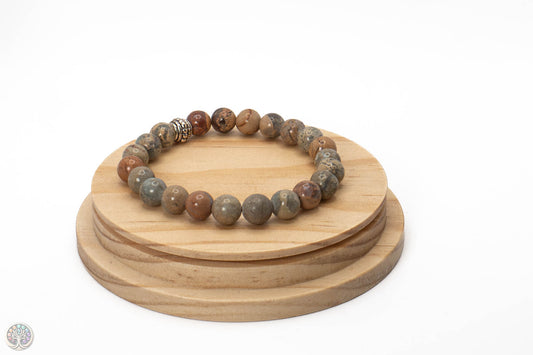 Bracelet en Jaspe Naturel 18cm / 8mm
