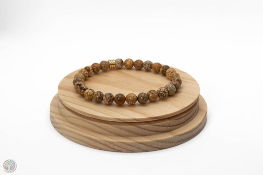 Bracelet en Jaspe Paysage - 18cm / 6mm