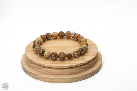 Bracelet en Jaspe paysage - 18cm / 8mm